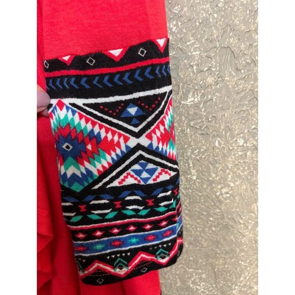 Flamingo Urban Pink Aztec Print Knit Cardigan M - Picture 4 of 5